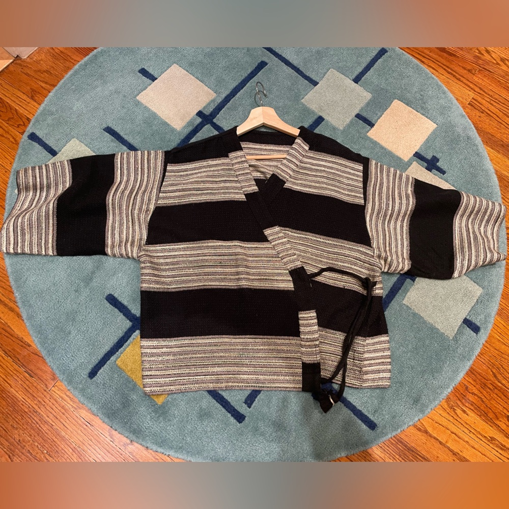 Lucky Brand Textured Kimono Wrap Sweater